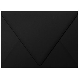LUXPaper A7 Contour Flap Invitation Envelopes | 5 1/4" x 7 1/4" | Midnight Black | 80lb. Text | 50 Qty