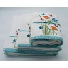 Lex's Linens Floral & Butterfly Embroidered Bath Towel