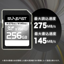 SUNEAST SDXC Card UHS-II V60 U3 4K UHD ULTIMATE PRO Professional Memory Card (V60 silver, 256GB)