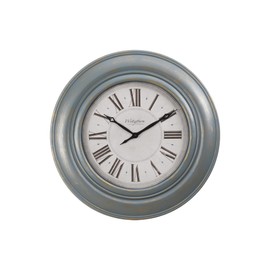 Monarch Specialties I 9028 Clocks, 30" Round, Large Oversized, Wall Clock, Antique Blue, Transitional