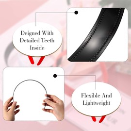 1-Inch Plastic Headbands with Inner Teeth Set of Non-Slip Hairbands for Women and Girls Durable Plain Hair Hoops for Everyday Wear, DIY Crafts, Halloween Spa and gym by Kàllos (Red, Black, White)