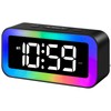 MOSUO Digital Alarm Clock with RGB Light, Digital Clock with