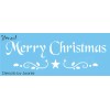 Stencils by Joanie Stencil Merry Christmas Holly Berry Swirl Star