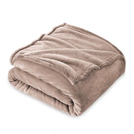 Cuddly, Fluffy Blanket, 130 x 160 cm - Small Fleece Sofa & Couch Blankets, Super Soft, as Sofa Throw, Beige