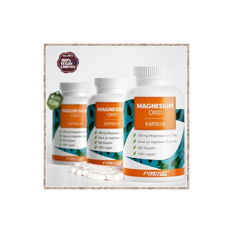 Magnesium Capsules 365 x 668 mg Magnesium Oxide, 400 mg