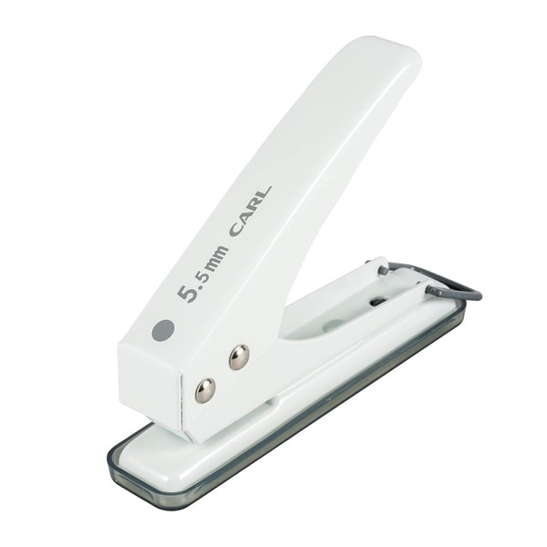 Karl Office Machine, Hole Punch, 1 Hole, 0.2 inch (5.5 mm), 18 Pieces, White SD-155-W