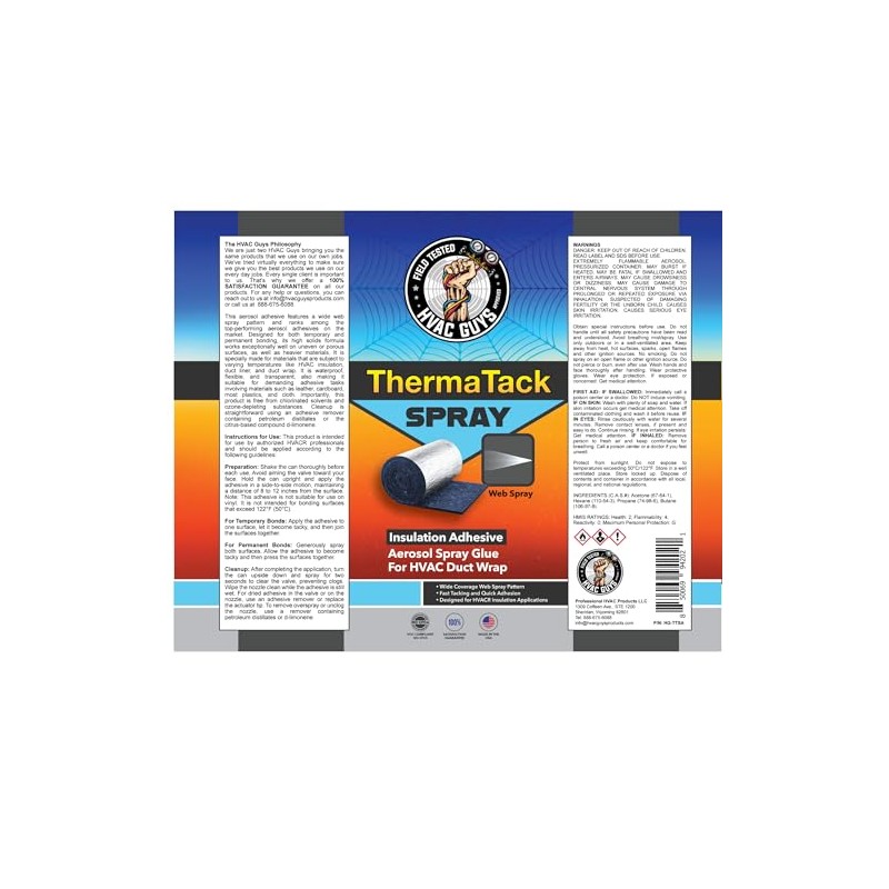 HVAC Guys ThermaTack Duct Insulation Wrap Spray Adhesive | Spray
