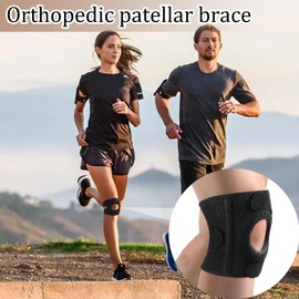 Knee Brace For Men - Brace & Elastic Knee Pads - Adjustable Wrap, Leg Support For Workout, Weightlifting, Hiking, Sports Running