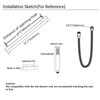 BEIYI Matte Black Handheld Shower with Slide Bar Square Handheld