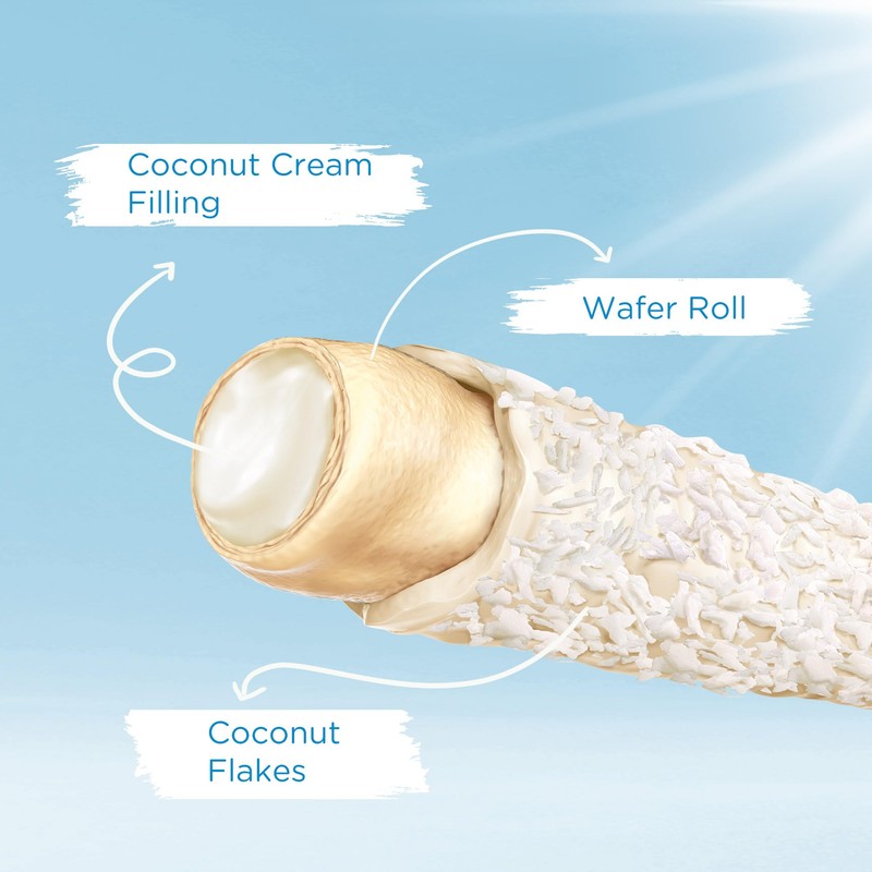 Snack Break Coconut Rolled Wafers - 24 Individually Wrapped Wafer