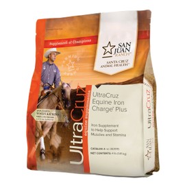 UltraCruz Equine Iron Charge Plus Supplement for Horses, 4 lb, Pellet (85 Day Supply)