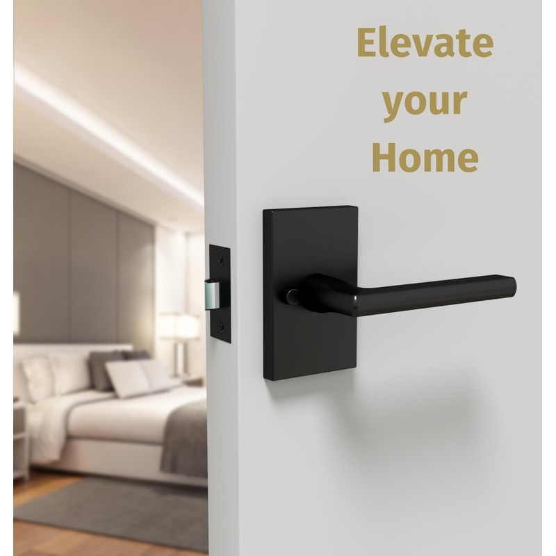 Mega Handles Privacy I Lever Door Handle Set for Hallway,