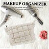 Healvian Fuzzy Makeup Bag Aesthetic Cosmetic Bag Portable Makeup Storage