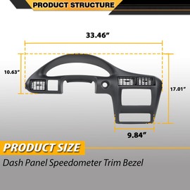 CNNELL Dash Panel Dashboard Compatible with Chevy Cavalier 2000-2005 Instrument Panel Cover Dash Board Gray Replacement for 22698064