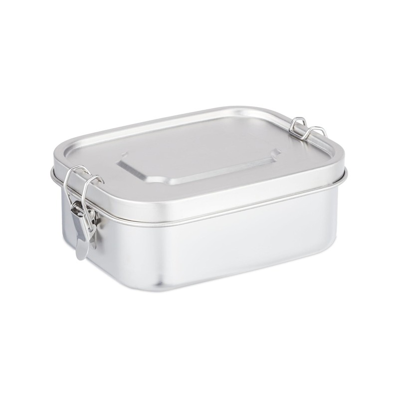 Relaxdays Stainless Steel Lunch Box Leak-Proof Airtight Lunch Box for