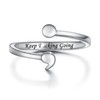 MANBU Sterling Silver Semicolon Ring for Women: I am Enough