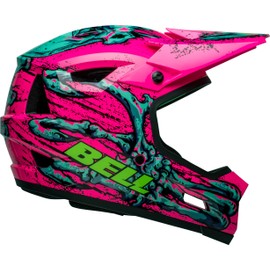 BELL Sanction 2 DLX MIPS Adult Full Face Mountain BMX Downhill Bike Helmet - Pink/Turquoise, X-Large