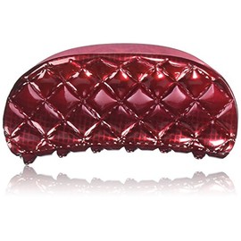 Caravan Celluloid Acetate Quilted Design Hair Clip, 0.5 Ounce