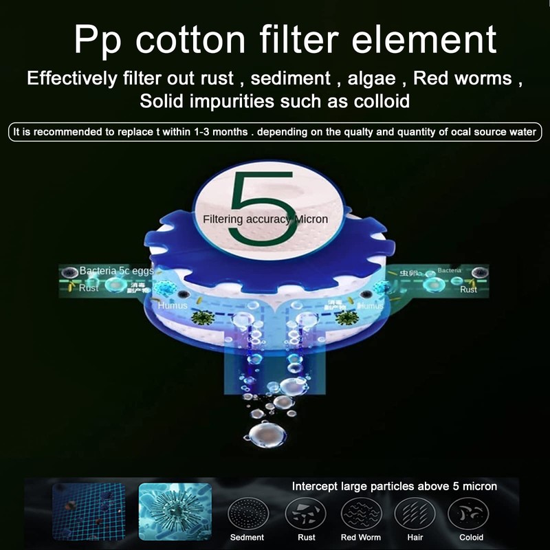 Bahan alamy Water Filter Tap Rotatable Tap Filter with 6