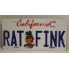 Rat Fink California License flat version rat rod street rod