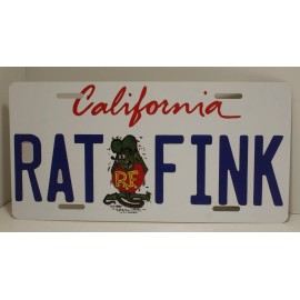 Rat Fink California License flat version rat rod street rod item not embossed