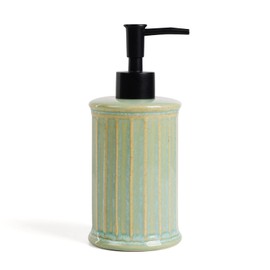 Soap Dispenser, Ceramic Liquid Dish Soap Dispenser 11.84OZ, Hand Soap Dispenser for Kitchen Bathroom, Refillable Shower Soap Dispenser, Light Green, ANTIS'S HOME