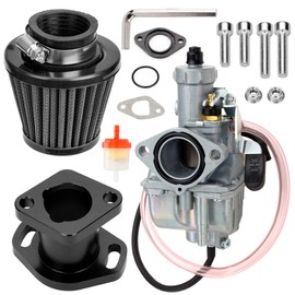 FVRITO Racing VM22 Carburetor for Predator 212cc 196cc 224cc Coleman CT200U BT200X GX160 GX200 6.5hp OHV Clone Engine KT196 Baja MB200 Mini Bike Go Kart with 38mm Air Filter Performance Parts Black