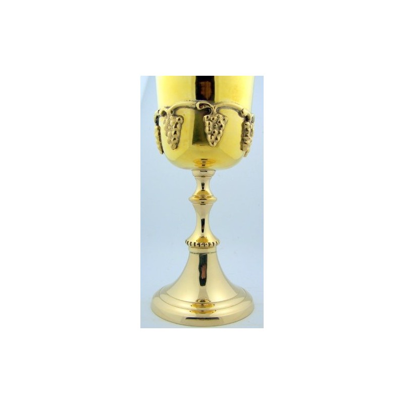 Needzo SVL 7 1/2" Polished Solid Brass Gold Communion Cup