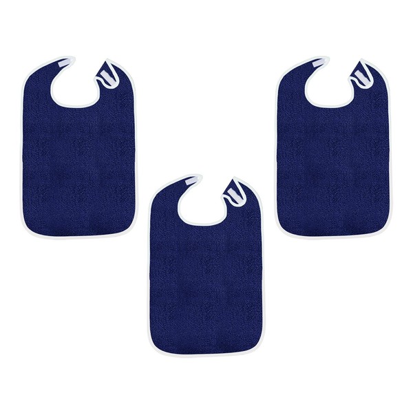 3Pcs Adult Bibs,Large Adult Feeding Bibs,Machine Washable,Adjustable Clothing Protectors for