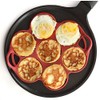Norpro 957R Silicone Silver Dollar Pancake/Egg Ring, 7 Count,Red