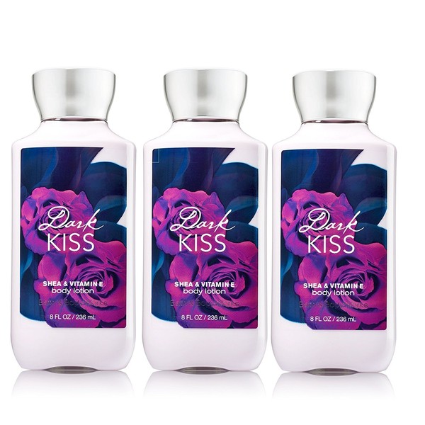 Bath & Body Works Signature Collection Body Lotion Dark Kiss, 8 Fl Oz (Pack of 3)