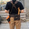 TOURBON Tool Belt, Work Belt, Leather, Padded, Tool Belt, Support
