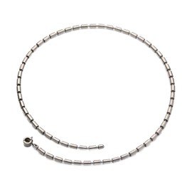 HAQI Magnetic Necklace, Men's, 62 Magnets, Popular, Titanium Necklace, Pop, Magnetic, Jewelry, 23.6 inches (60 cm), Titanium, Magnetic Necklace