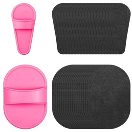 Chengu Kit de depilación facial y piernas de cristal de 62 piezas para mujeres, 2 tamaños, 60 papeles de lija de exfoliación fina para el cuidado de l