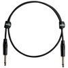 Gearlux Patch Cable/Guitar Effects Cable, 1/4-inch Straight, Black, 3 Foot