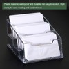 YOKIVE Acrylic Business Card Holders, 3 Slots Business Card Display,