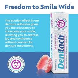 Denttach Denture Adhesive, Thermoplastic Denture Adhesive and Cushion for 7 Days