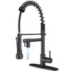 NeierThodore Commercial Pull Down Kitchen Faucet Sprayer with LED Single