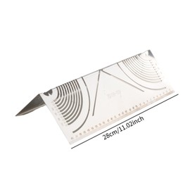 B Baosity Angle ARC Marking Tool Metal Marking Tool Template Measurement Measuring Tool Scriber Ruler for Drawing Drafting Welding, 28cmx9cmx5.5cm