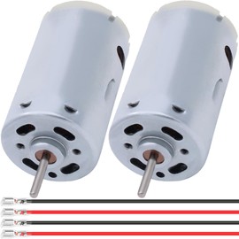 JYUDAUFU 2pcs 545 Micro Motor DC 3.7-7.4V 23500RPM Long Shaft High Torque Gear RC Power Wheel Mini/Small Motor with Spring Wire for Toy Car/Robot/Mini Fan/UAV/DIY/Test