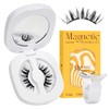 QUEWEL Magnetic Eyelashes, 1 Pair Soft Magnetic Eyelashes, Reusable Magnetic