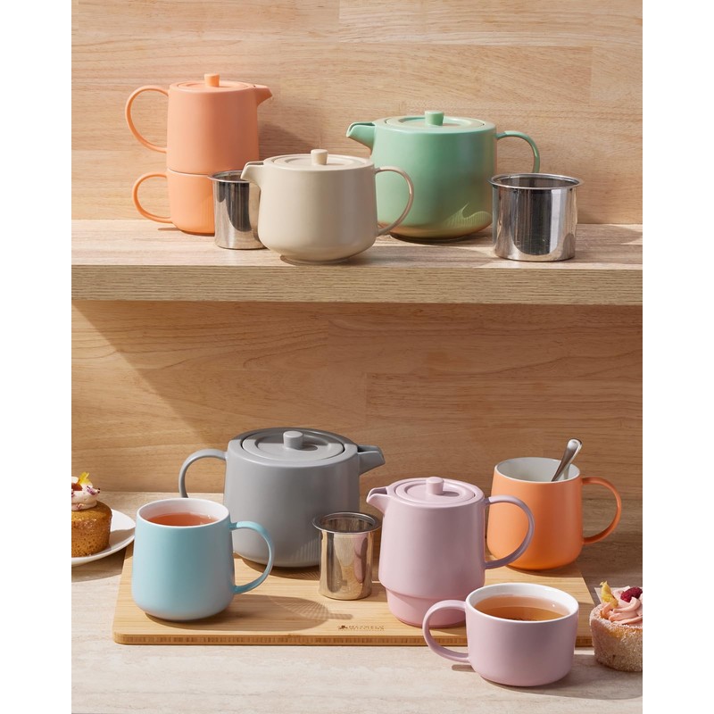 Maxwell & Williams Cafe Life Teapot with Infuser 1L Grey