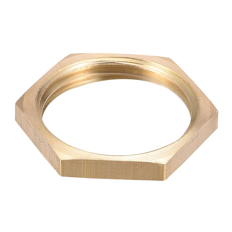 sourcing map G3/4 Lock Nut, Hex Brass Female Locknut for