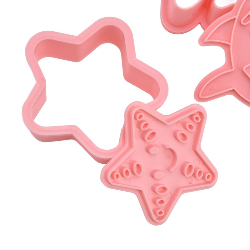 Plastic Cookie Cutters Sea Animal Pattern 3D Cartoon Baking Pressable