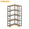 NUMENN 5 Tier Corner Bookshelf, Modern Corner Bookcase, Large Open