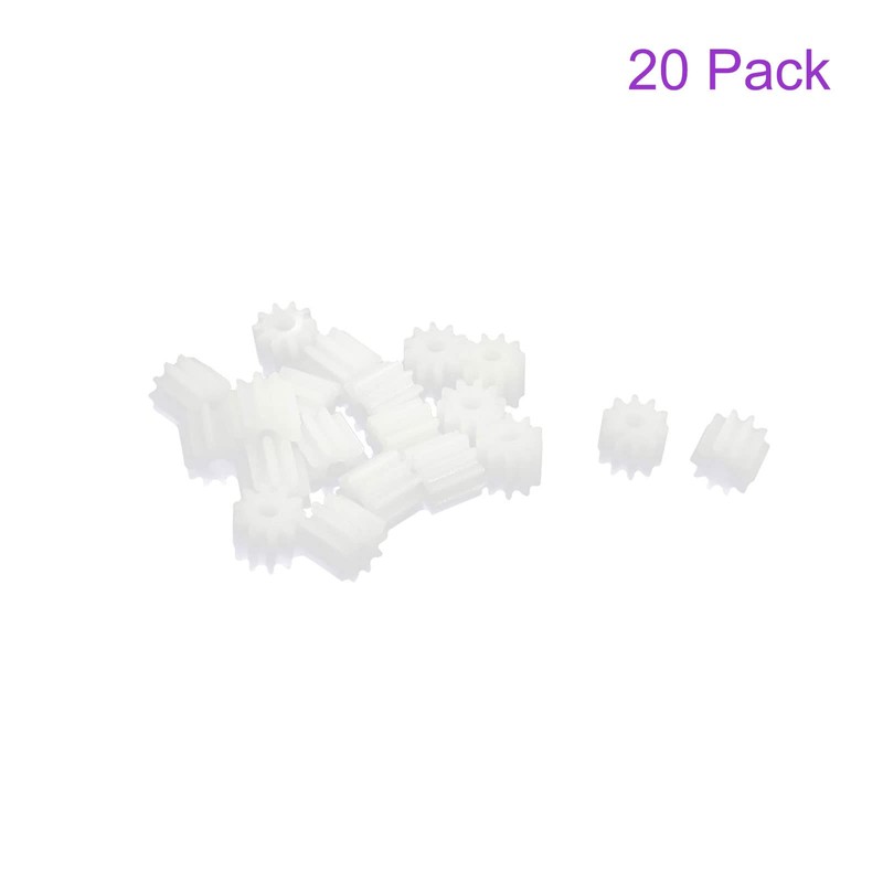 DMiotech 20 Pack 10 Teeth Plastic Gears Model Reduction Gear