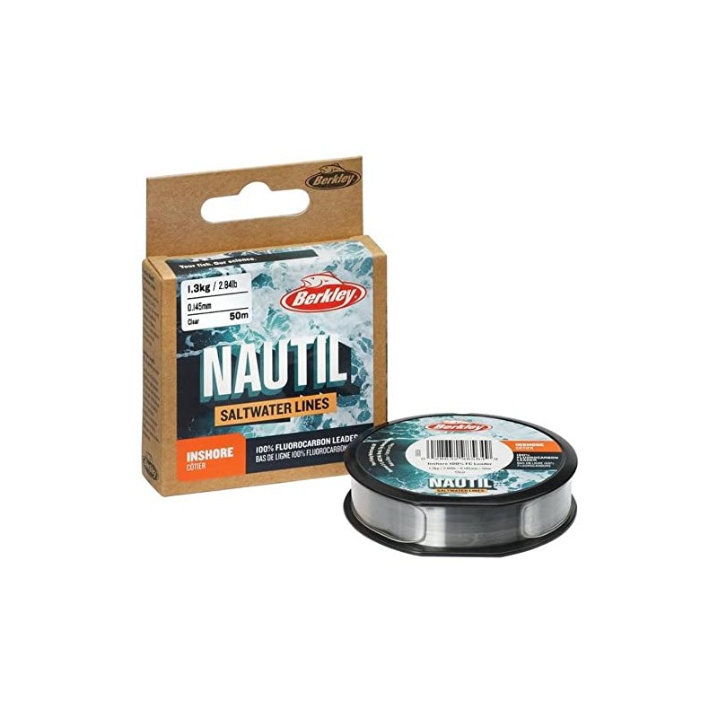 Berkley Nautil Inshore Fluorocarbon Fishing Line (Clear) (0.255mm-4.2kg)