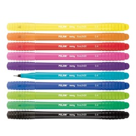 Milan Estuche Pegable con 10 Marcadores de Colores Punta Fina de 0.4 mm Sway
