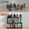 16" Cologne Organizer for Men, 3 Tier Wooden Perfume Stand,Black