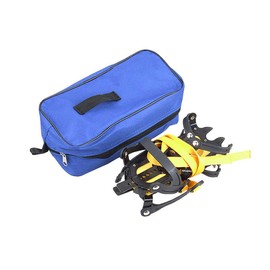 YOGOGO 10本爪 アイゼン 簡単装着 収納袋付き フリーサイズ 雪山 登山 トレッキング 左右2個セット